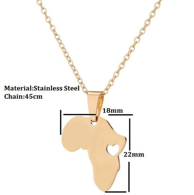 Africa Map Pendant/Necklace [AfricaPendant.Com]