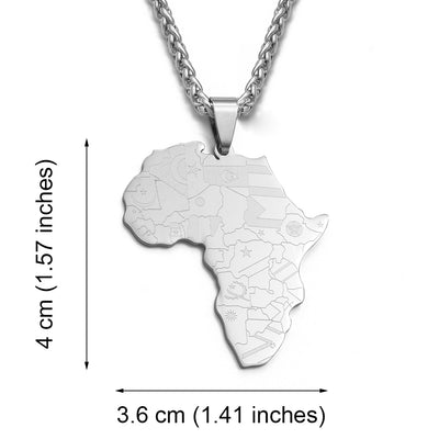 Africa Map Pendant/Necklace [AfricaPendant.Com]