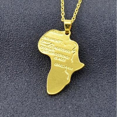 Africa Map Pendant/Necklace [AfricaPendant.Com]