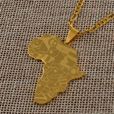 Africa Map Pendant/Necklace [AfricaPendant.Com]