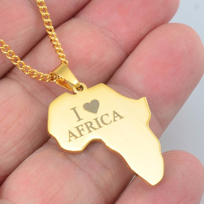 Africa Map Pendant/Necklace [AfricaPendant.Com]