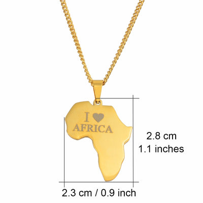 Africa Map Pendant/Necklace [AfricaPendant.Com]