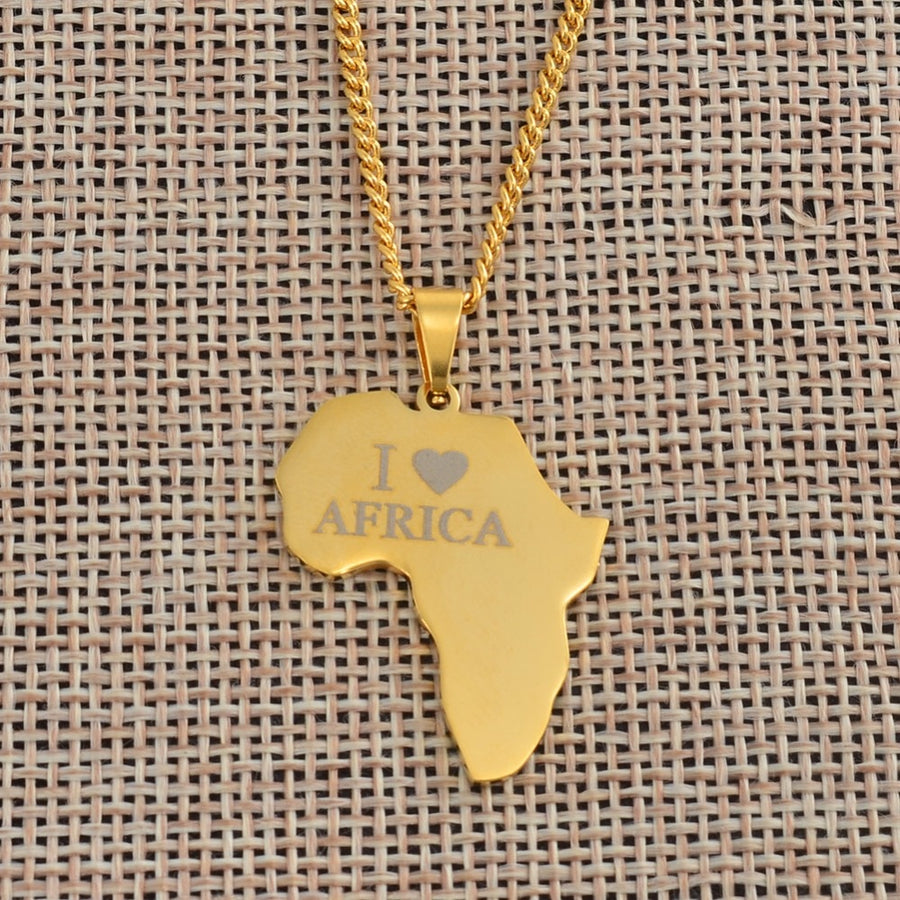 Africa Map Pendant/Necklace [AfricaPendant.Com]