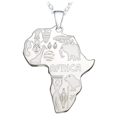 Africa Map Pendant/Necklace [AfricaPendant.Com]