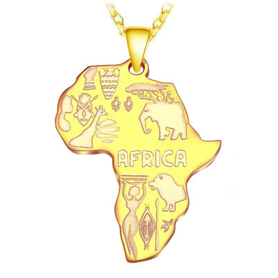 Africa Map Pendant/Necklace [AfricaPendant.Com]