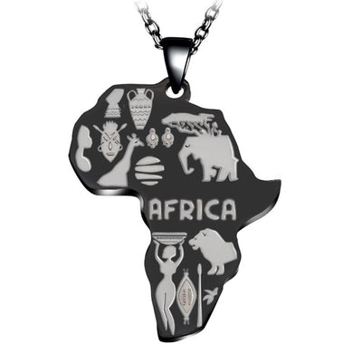 Africa Map Pendant/Necklace [AfricaPendant.Com]